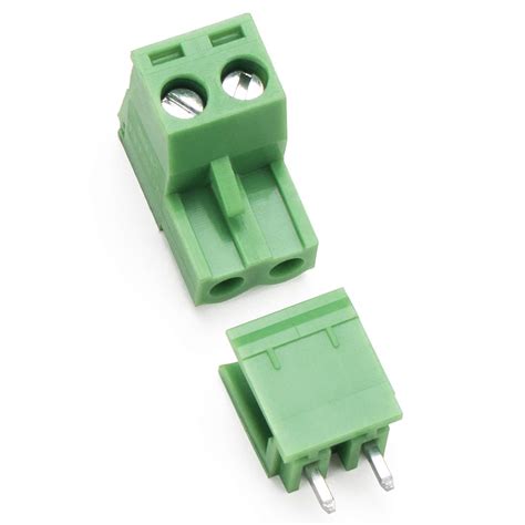 buy oiiki 10 sets 2 pin 5 08mm pitch pcb screw terminal block straight plug in 2 pin 2 pole