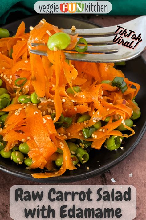Raw Carrot Salad With Edamame Veggie Fun Kitchen
