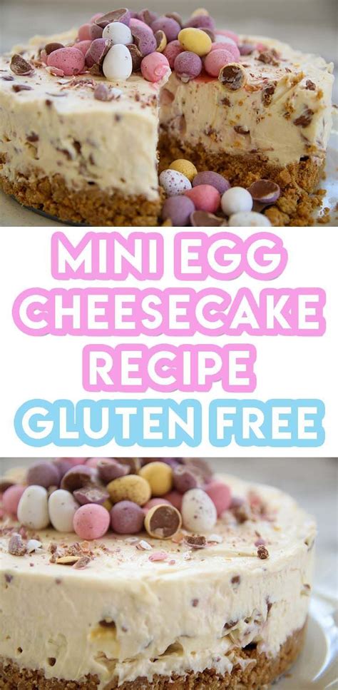 For kids, easy, gluten and egg free desserts, food allergies, coconut flour. Gluten-free Mini Egg Cheesecake Recipe (No-Bake) - BEST ...