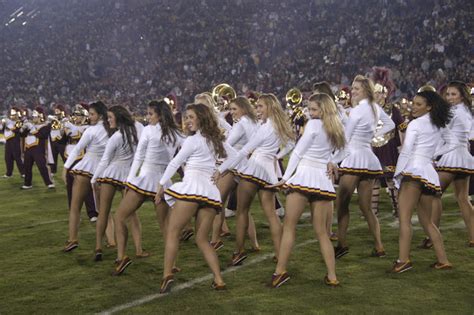 sexy college girls pics usc cheerleaders dancing in short skirts and white panties