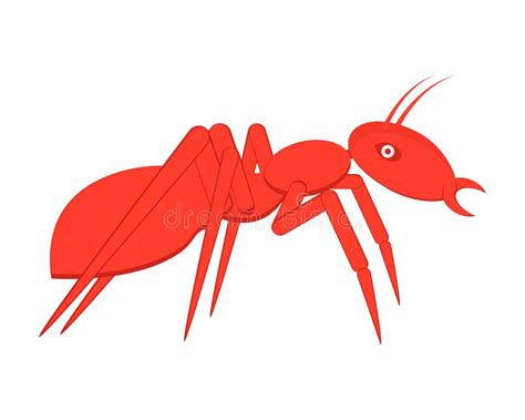 Red Ant Icon Vector Illustration And Logo Design Isolated Clipart In