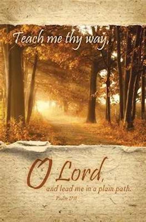 Bulletin Teach Me Thy Way O Lord Psalm 2711 Kjv