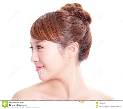 Profile Portrait Of The Woman With Beauty Face Stock Image