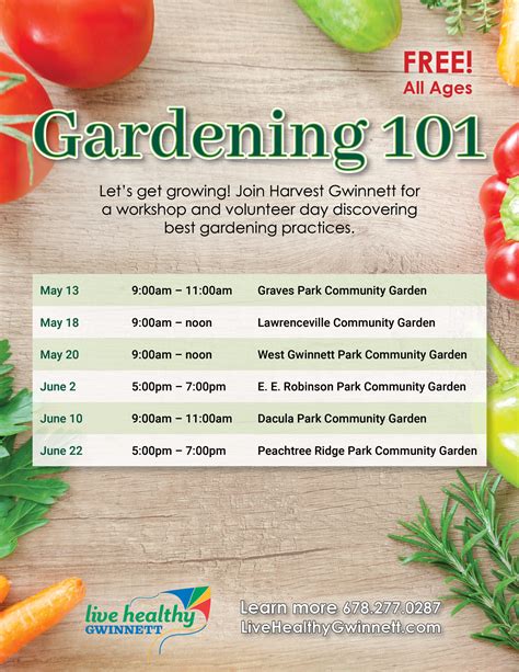 Gardening 101 For All Ages Free Ready Set Gwinnett