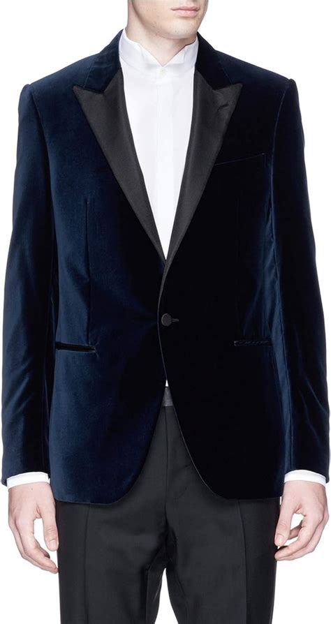 Mens Blue Velvet Blazers Peaked Lapel Style Blue Jacket Christmas