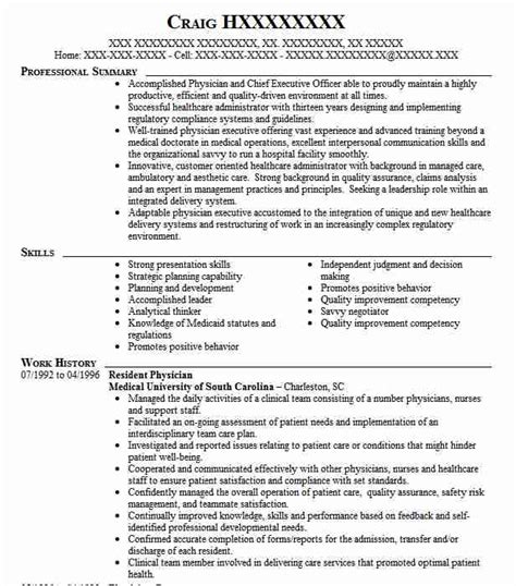 But you need a cv to tell your story. Resident Physician Resume Example UAB Family Medicine ...