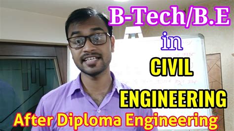 B Tech In Civil Engineering After Diploma Engineering Youtube
