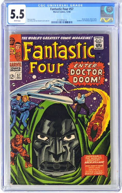 Dig Auction Fantastic Four 57 Cgc Fn 55 1966