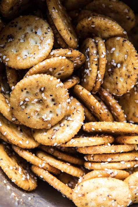 Addicting Baked Seasoned Ritz Crackers Recipe Snack Mix Recipes Recipes Savory Snacks