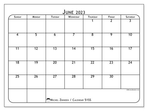 2023 Calendar June