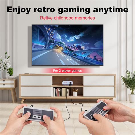 Retro Gaming Console with 620 Built-in Classic Games, 8-Bit Video Game