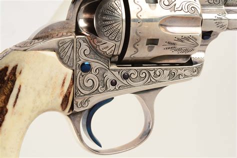 Lot Detail C Exquisite Cased Silver Plated And Engraved Pair Of Colt
