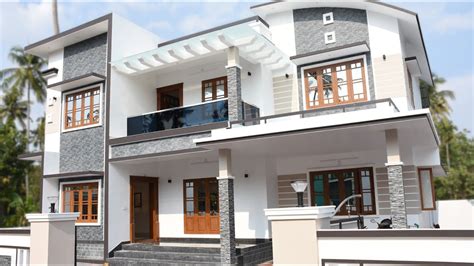 2400 Sq Ft 4 Bhk Contemporary Style Double Floor House At 75 Cent Plot