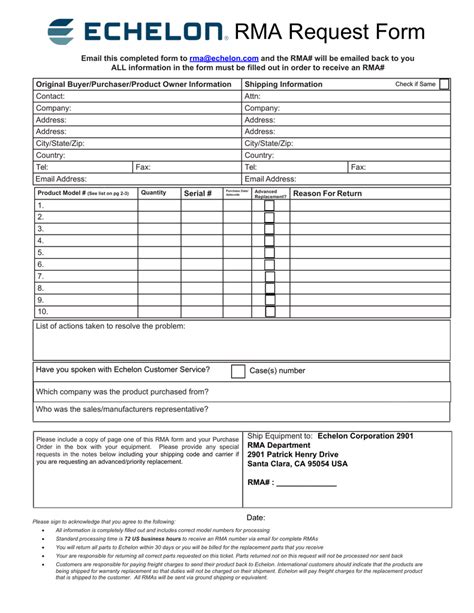 Rma Request Form