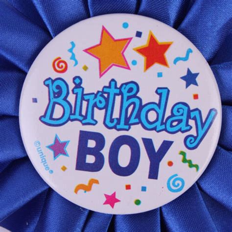 Unqiue Birthday Girl Boy Award Ribbon Rosette Badge Pin Childrens