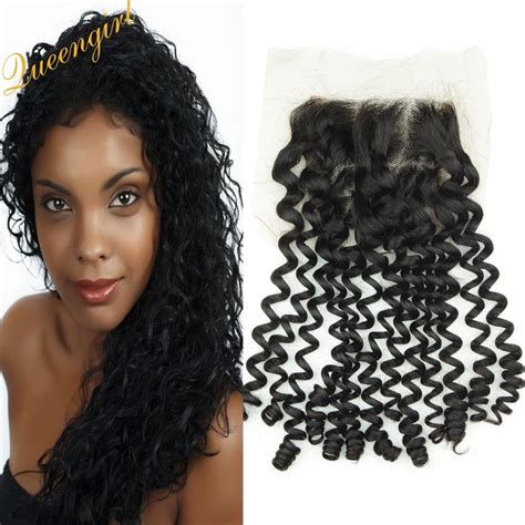 Jerry Curly Remy Human Hair Virgin Top Lace Indian Hair Closure China