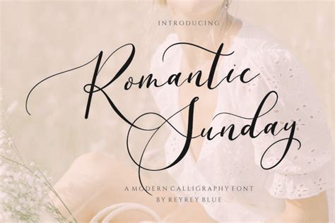 Romantic Sunday Wedding Calligraphy Font 1493678