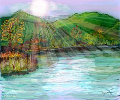 Mountain Lake ← A Landscape Speedpaint Drawing By Babsblueeyes Queeky