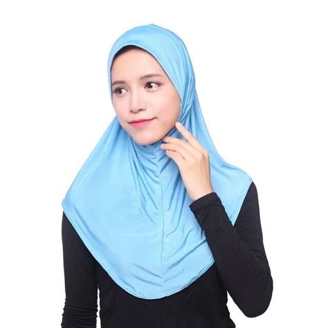 djgrster muslim hijab islamic jersey turban women black ninja underscarf caps instant head scarf