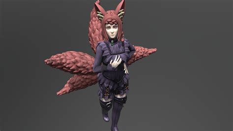 Annaliese The Foxgirl Vrchat Avatar 3d Model By Mablearts尚子