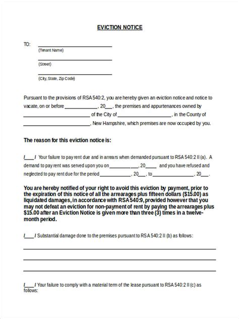 Free Eviction Notice Forms In Pdf