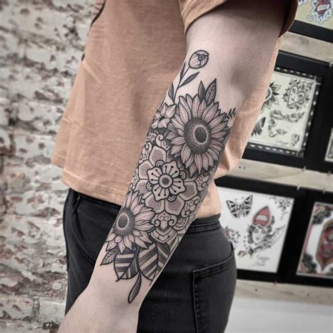 Top 49 Best Flower Tattoo Sleeve Ideas 2020 Inspiration Guide