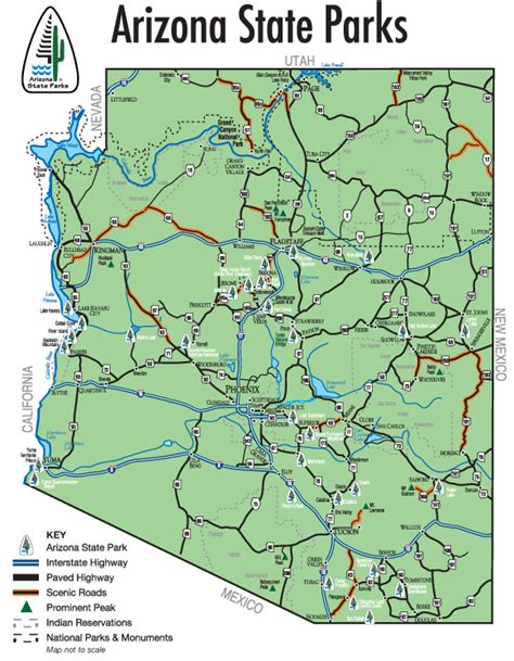 √ Map Of Arizona National Parks And Monuments