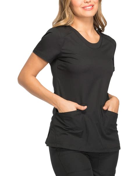 Rounded V Neck Scrub Top Womens Scrubs Dickies