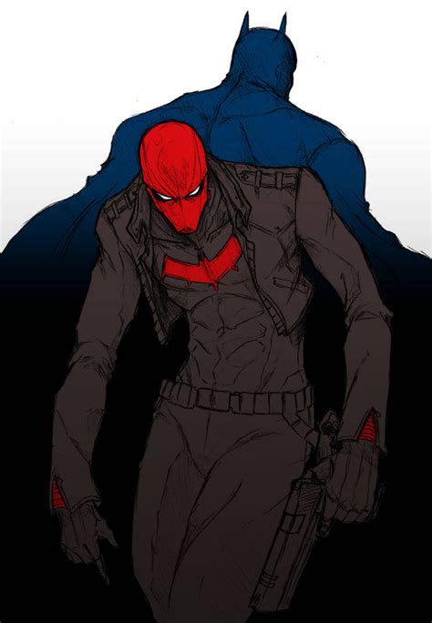 Sketch Red Hood Batman By Tryvor On Deviantart Batman Red Hood