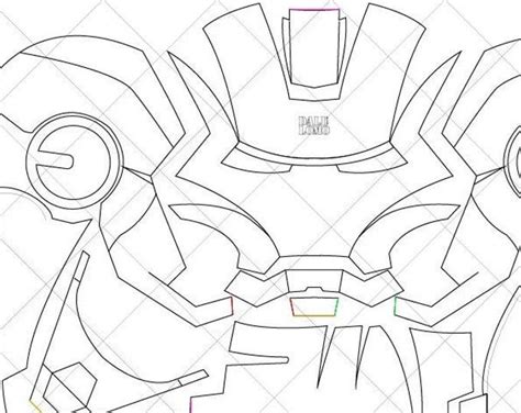Iron Man Mark 42 Helmet A4 And Letter Size Pdf Template Ready To Print