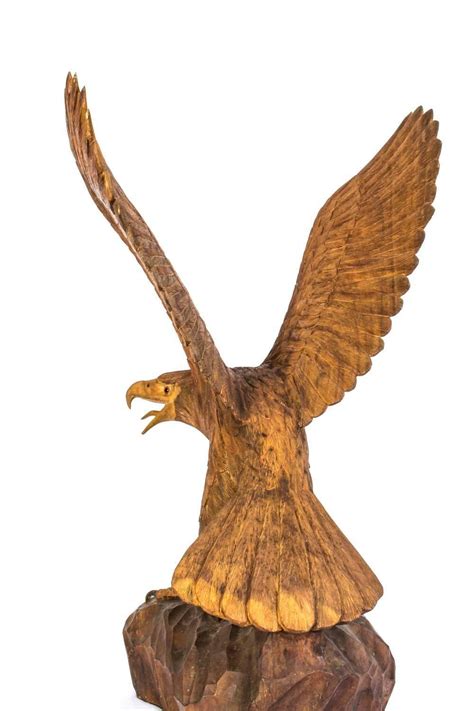 Vintage Carved Wood Eagle Sculpture For Sale At 1stdibs
