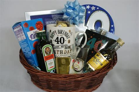 Personalised 40th Birthday Alcohol T Basket For Men