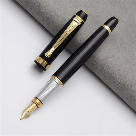 Baoer Fountain Pen Luxury Black Ink Pen Dolma Kalem Caneta Tinteiro