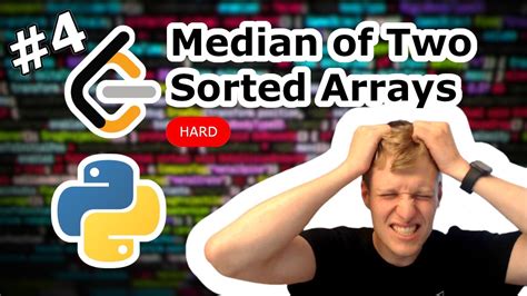 Median Of Two Sorted Arrays Python Solution Leetcode Youtube