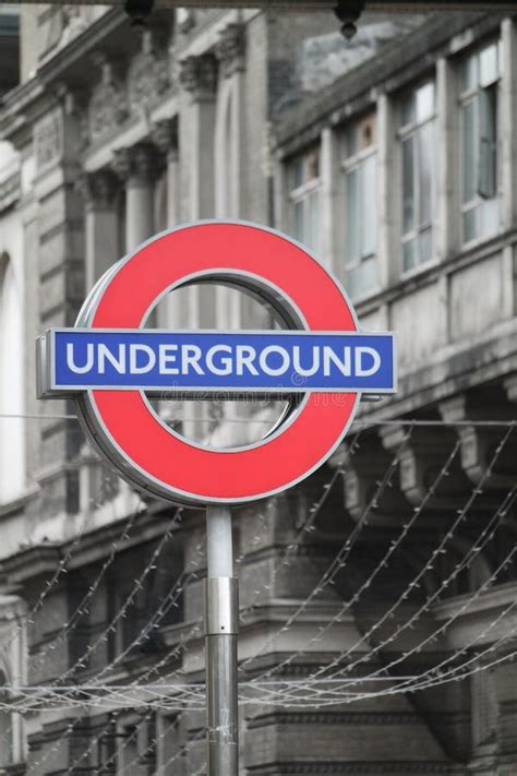 London Underground Sign Isolated Editorial Stock Photo Image Of