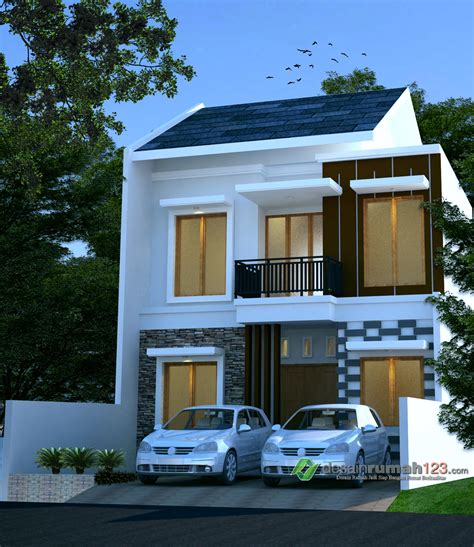 Desain rumah ini menempatkan satu kamar berada di samping dari teras belakang. Desain Rumah 2 Lantai di Lahan 8 x 15 M2 | DR - 815 ...