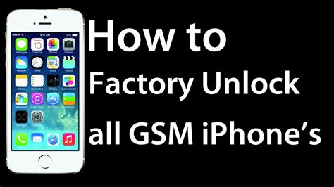How To Factory Unlock Apple Iphone 6 6 Plus 5s 5c 5 4s 4 Youtube