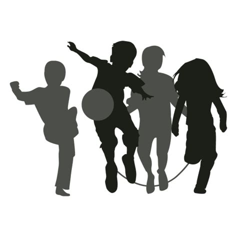 Kids Playing Silhouette Kids Transparent Png And Svg Vector File