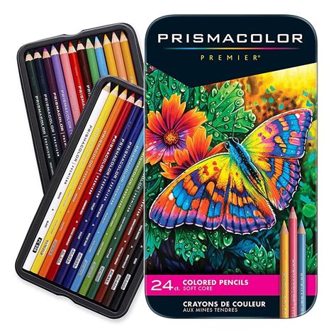 Prismacolor Premier Colored Pencil Tin Set Assorted Colors Set Of 24