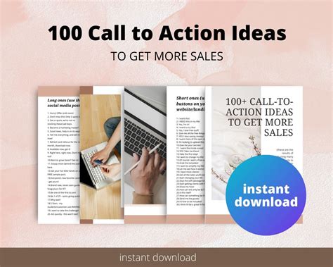100 Call To Action Ideas To Get More Sales Pdf Template Etsy
