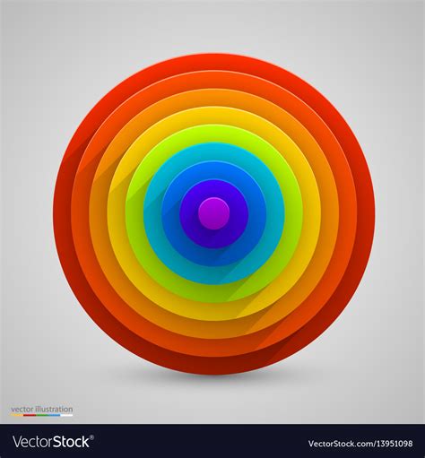 Spherical Rainbow Royalty Free Vector Image Vectorstock