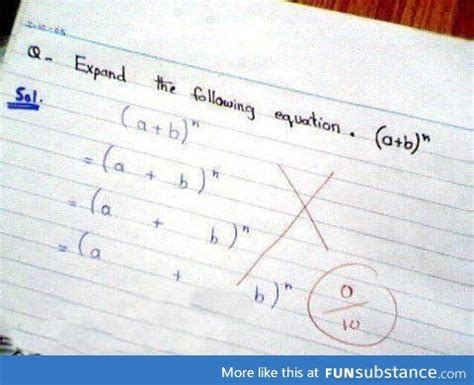 How To Expand An Equation Babe Problems Math Jokes Math Test Babe Hacks Punny Embedded