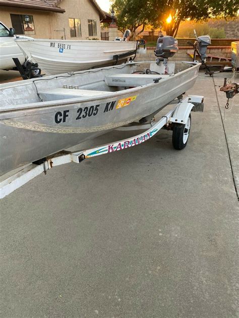 12 Aluminum Boat With Outboard And Trailer 1992 For Sale For 1000