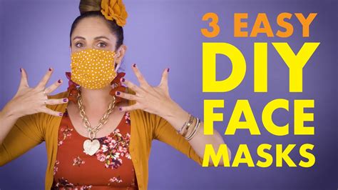 How To Make A Diy Face Mask 3 Easy Designs Youtube