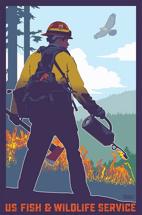 Us Fish And Wildlife Fire Suppression Art Print Artist Signed Ebay