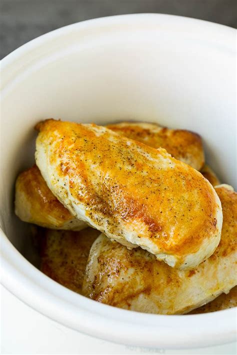 Easy dump and go family dinner ideas for busy weeknights. Slow Cooker Chicken Breast with Gravy - Dinner at the Zoo