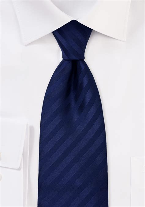 Solid Color Mens Xl Tie In Dark Navy Blue Cheap