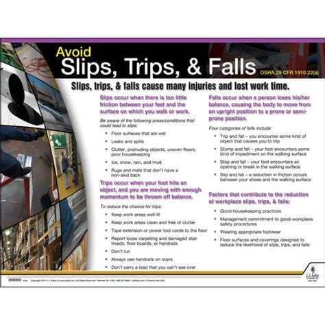 Osha Guidelines On Slips Trips And Falls Trip Hazard