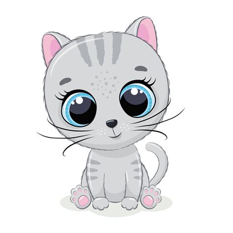 Cute Baby Cat Vector Illustration 2047536 Vector Art At Vecteezy