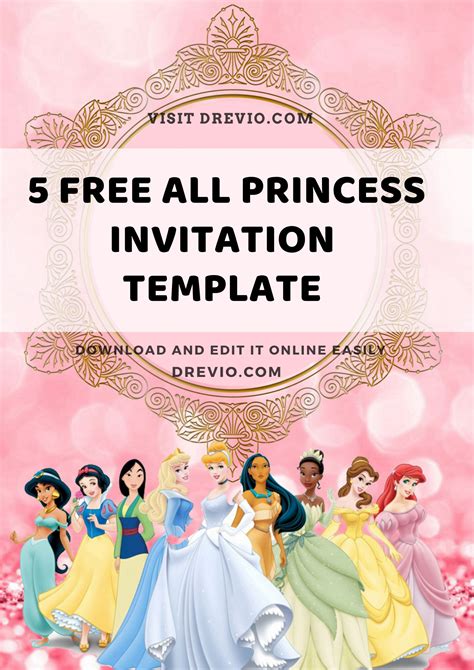 Princess Birthday Invitations Printable